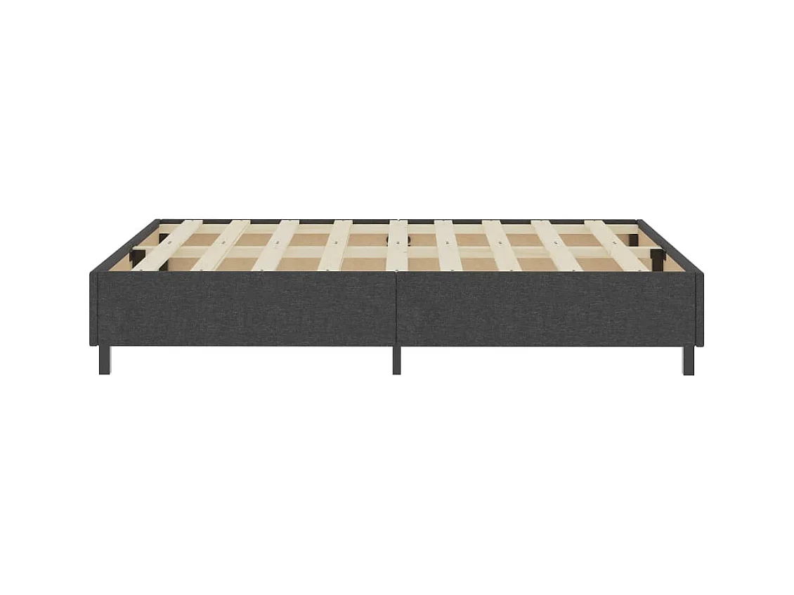 Grauer Stoffbett-Lattenrost 160x200 cm