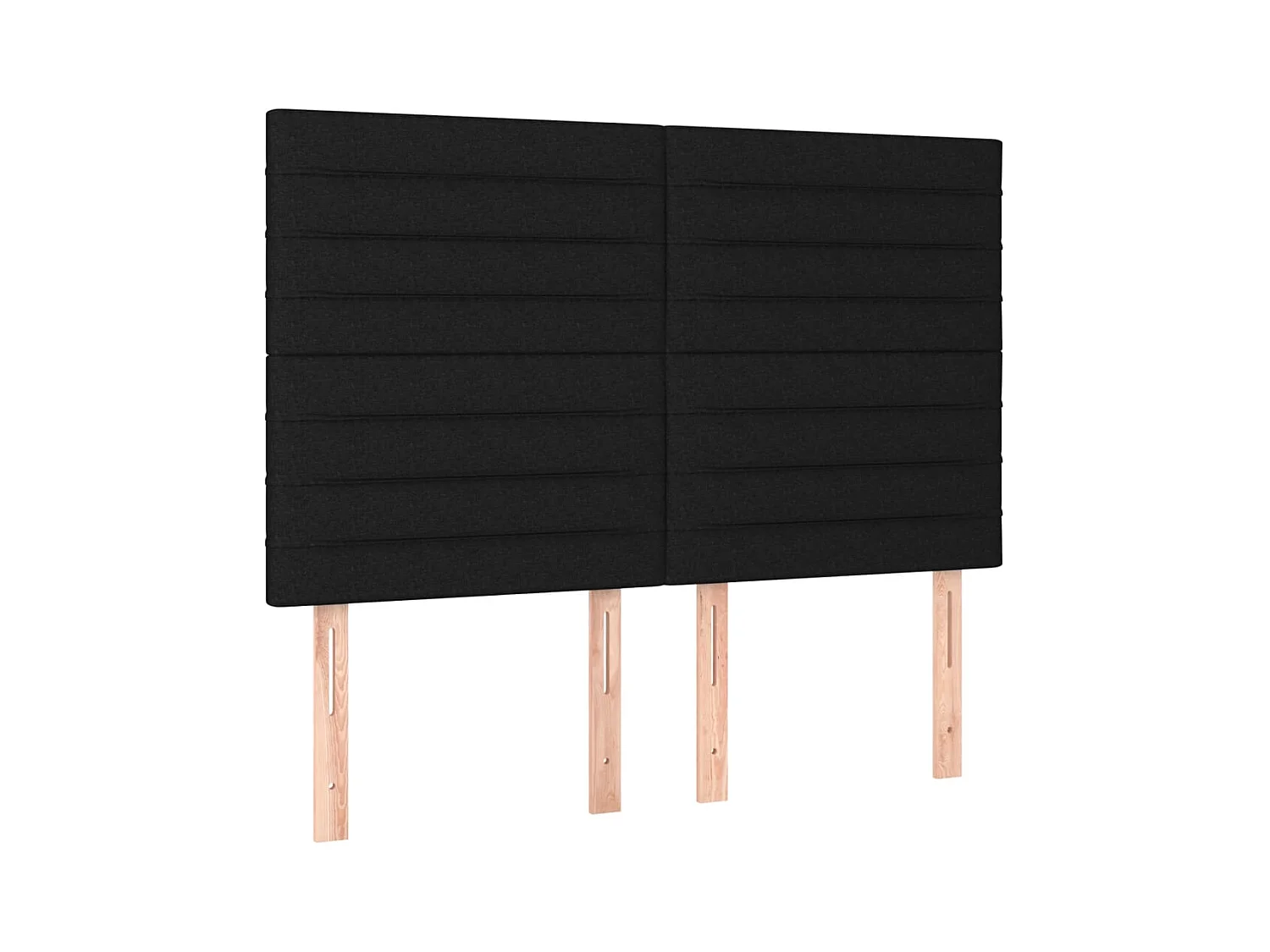 Cadre de lit sans matelas noir 140x200 cm tissu