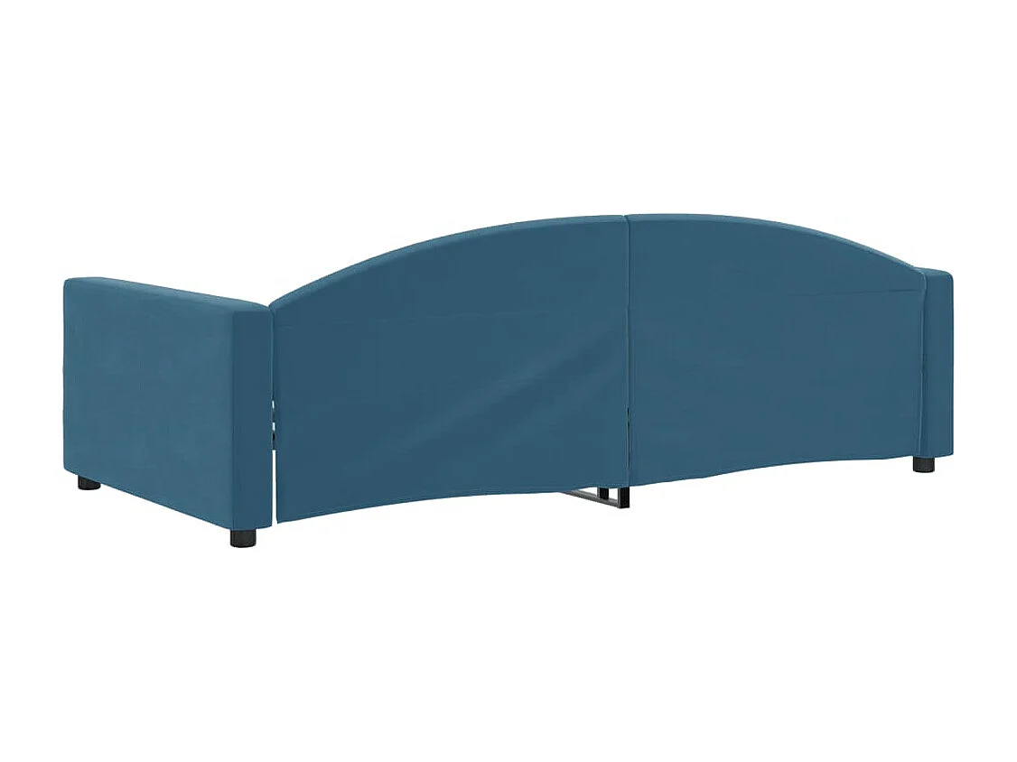 Lit de repos sans matelas bleu 100x200 cm velours