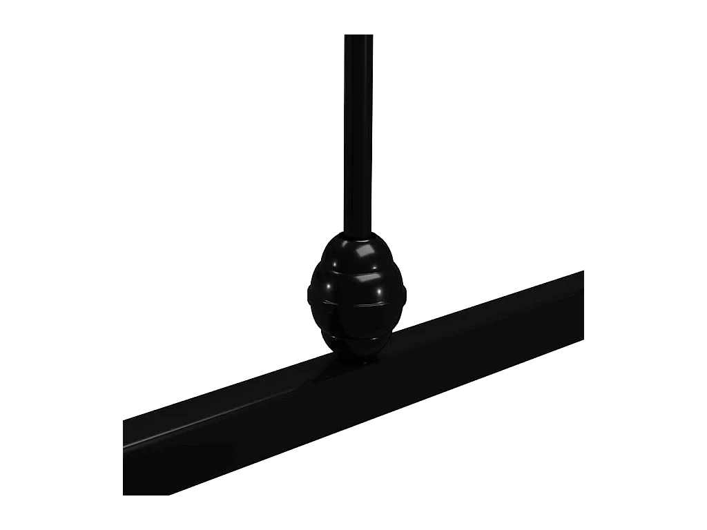 Estructura de cama sin colchón ni cabecero de metal negro 140x200 cm