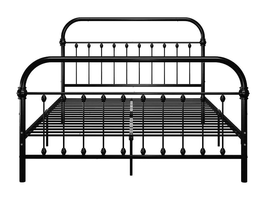 Bedframe zonder matras en hoofdbord zwart 140x200 cm metaal