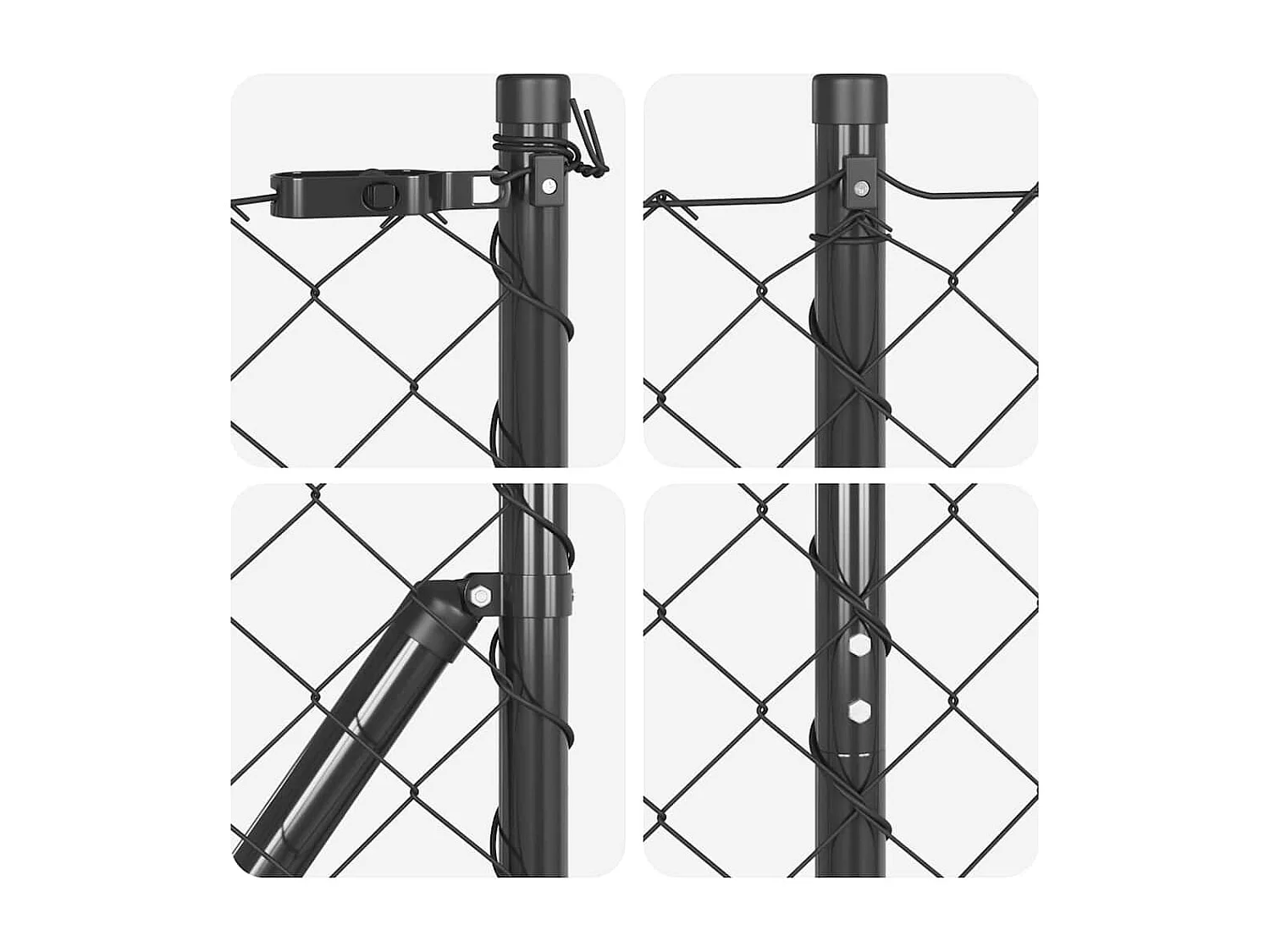 Bedframe zonder matras en hoofdbord zwart 140x200 cm metaal