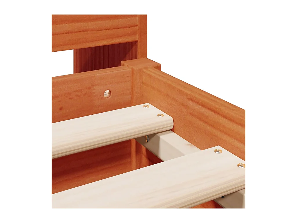 Boekenkastbed zonder matras, bruine was, 160x200 cm, massief grenen