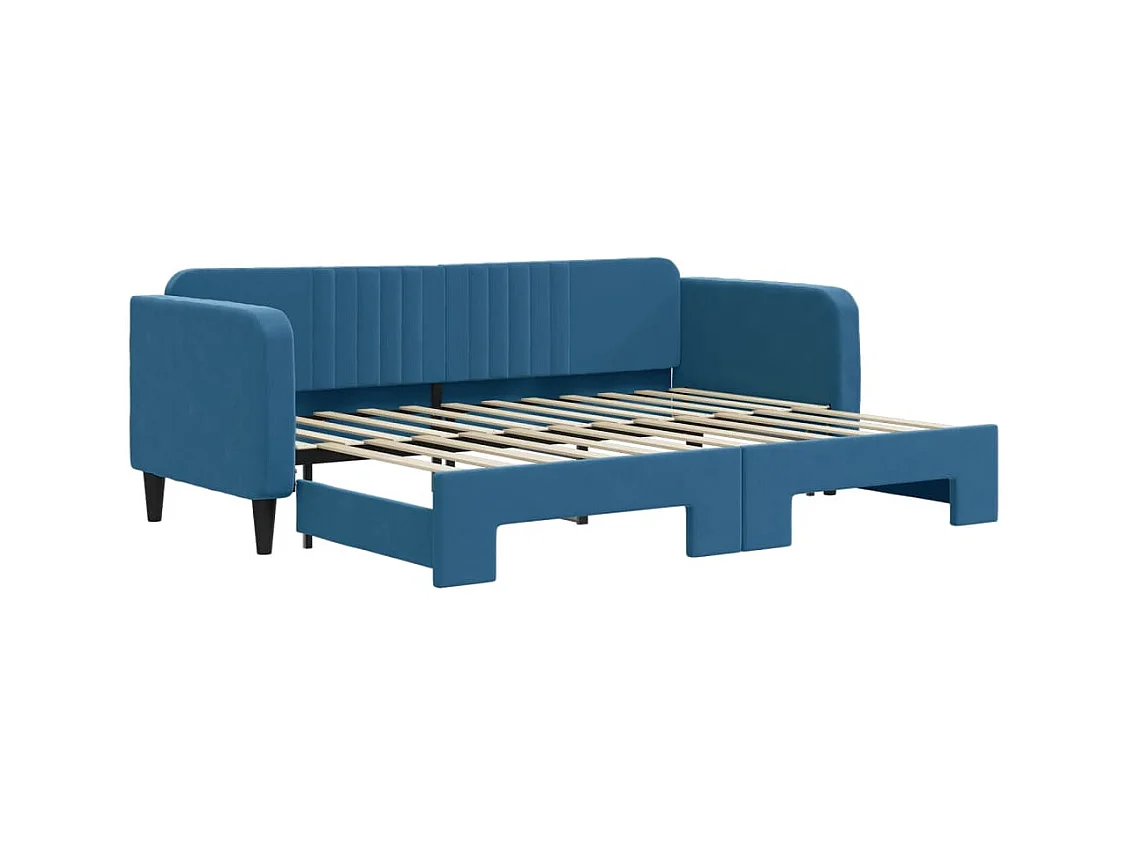 Divano letto con letto estraibile senza materasso blu 80x200 cm