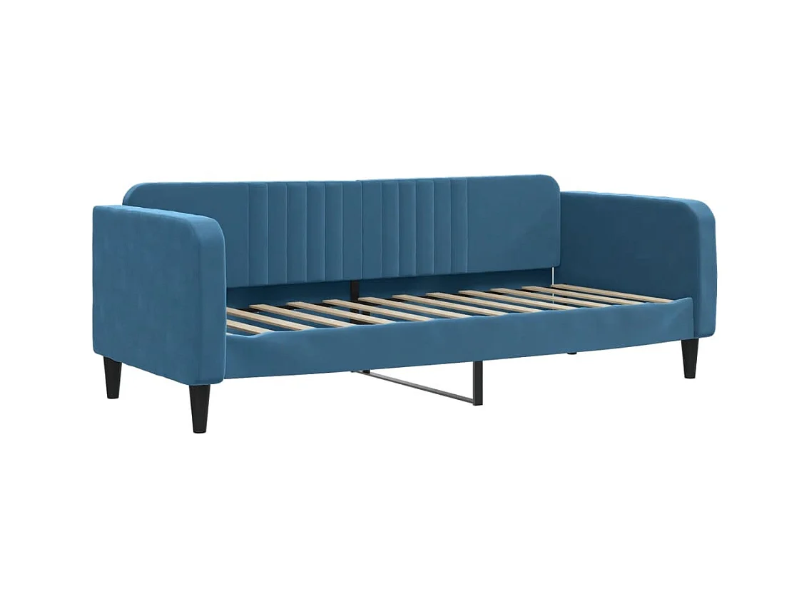 Dagbed met onderschuifbed zonder matras blauw 80x200 cm