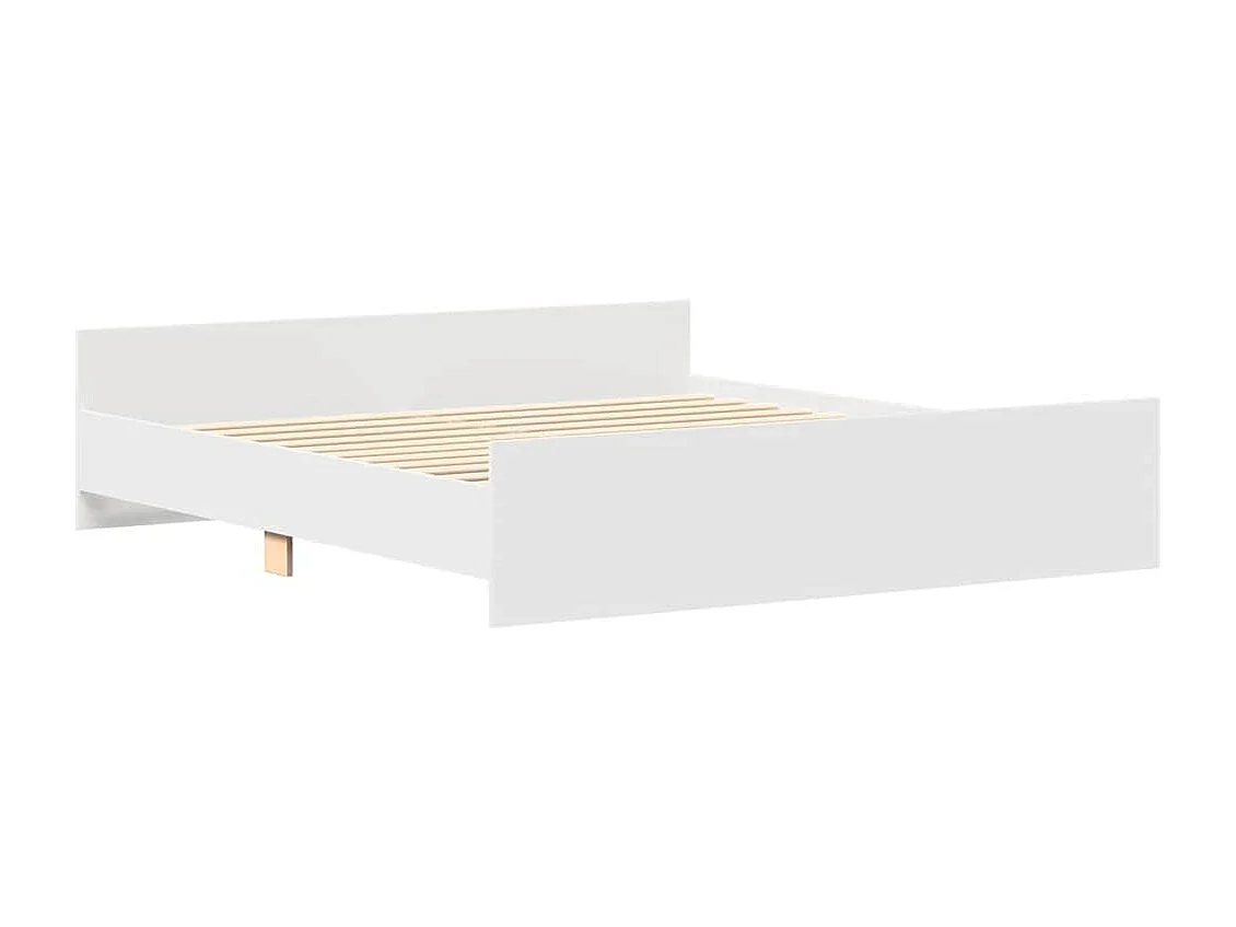 Cadre de lit sans matelas blanc 160x200 cm