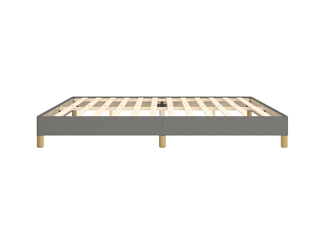 Bedframe zonder matras donkergrijs 200x200 cm stof