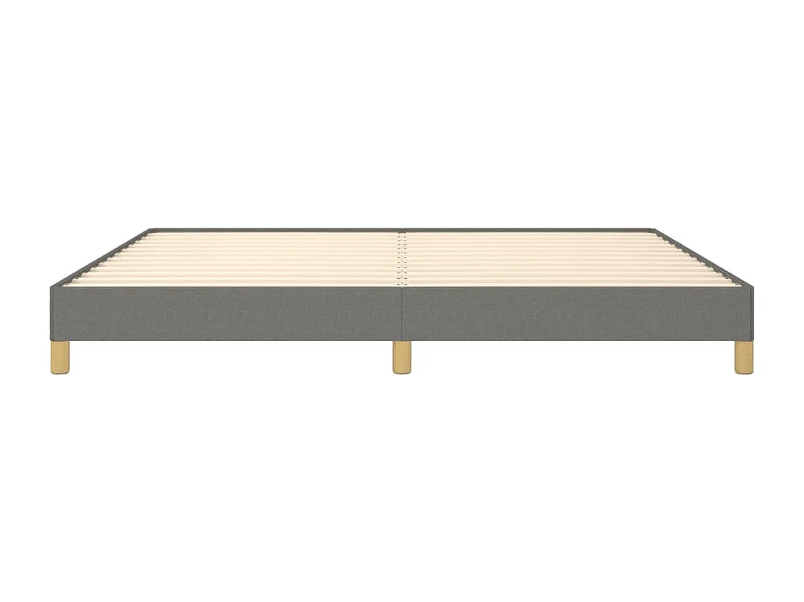 Estructura de cama sin colchón de tela gris oscuro 200x200 cm