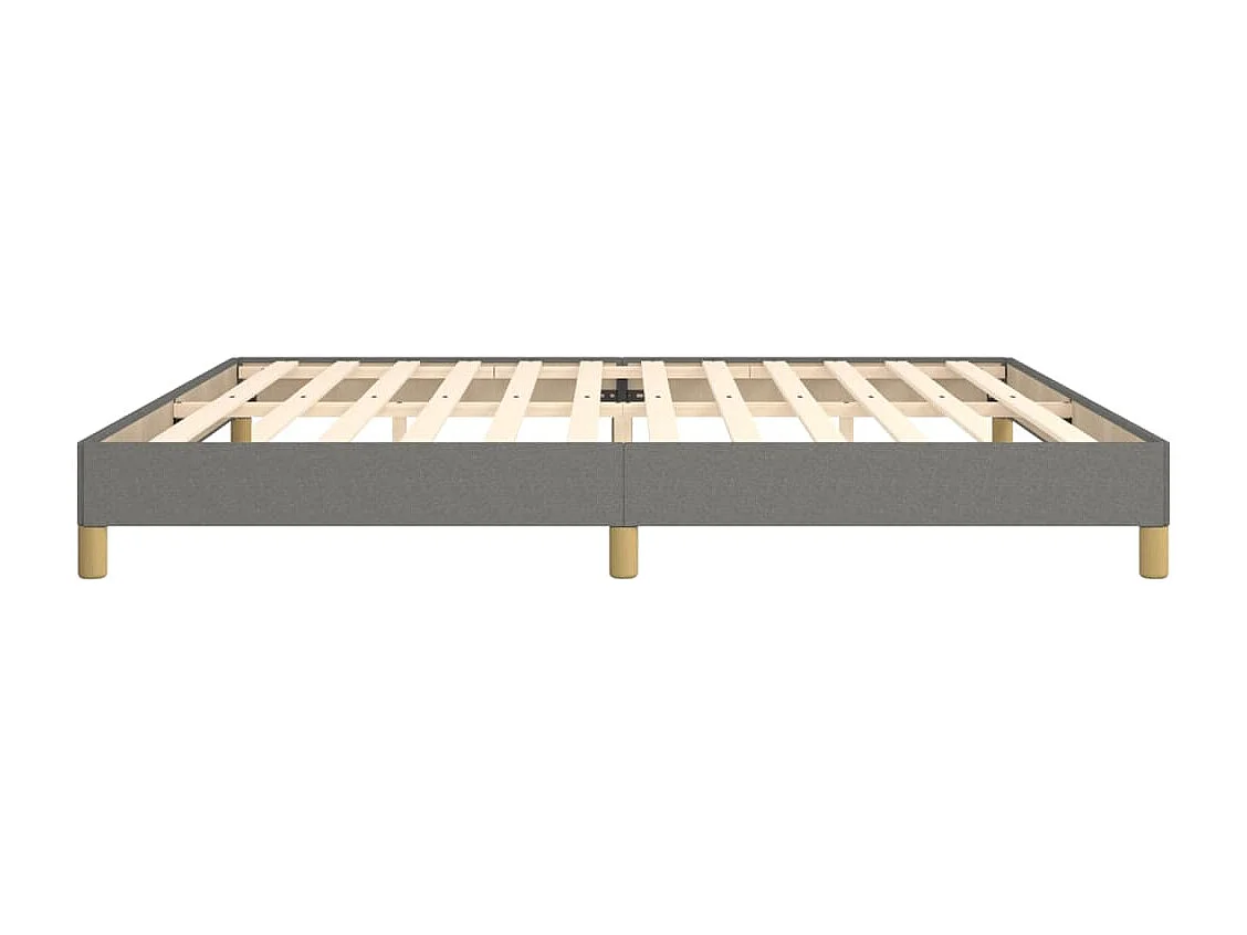 Estructura de cama sin colchón de tela gris oscuro 200x200 cm