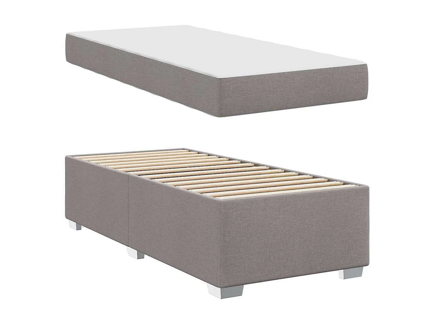 Struttura letto tortora 90 x 200 cm tessuto