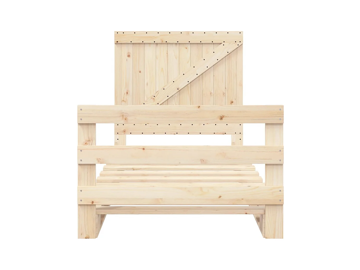 Struttura letto senza materasso con testiera 100x200 cm