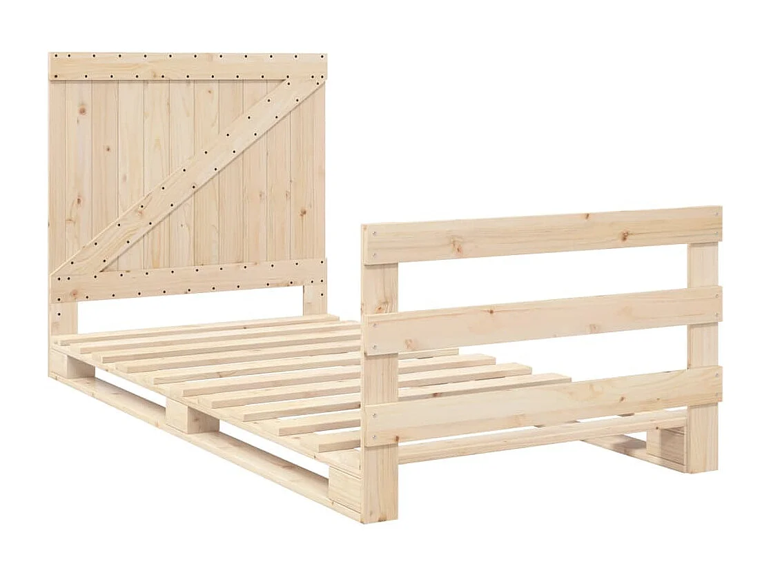 Bettgestell ohne Matratze mit Kopfteil 100x200 cm