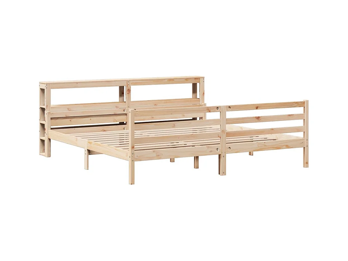 Struttura letto con testiera senza materasso 200x200 cm