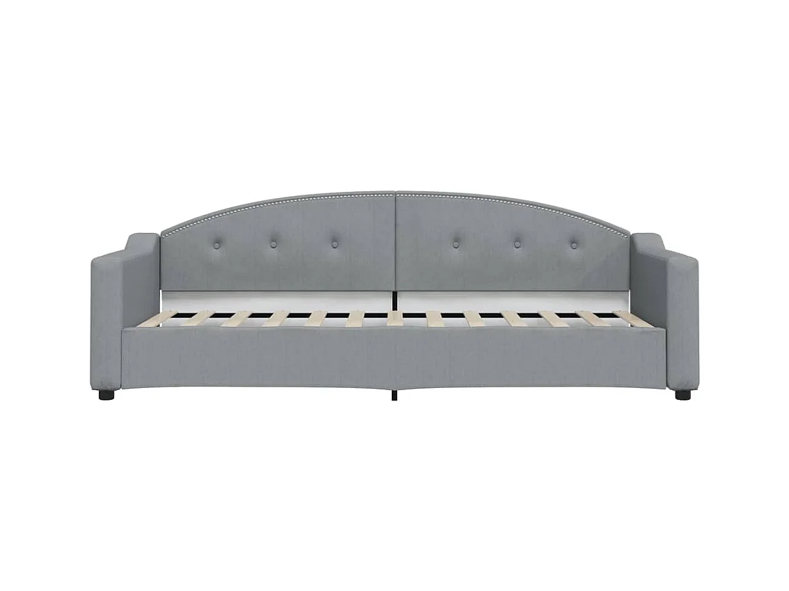 Dagbed zonder matras lichtgrijs 80x200 cm stof