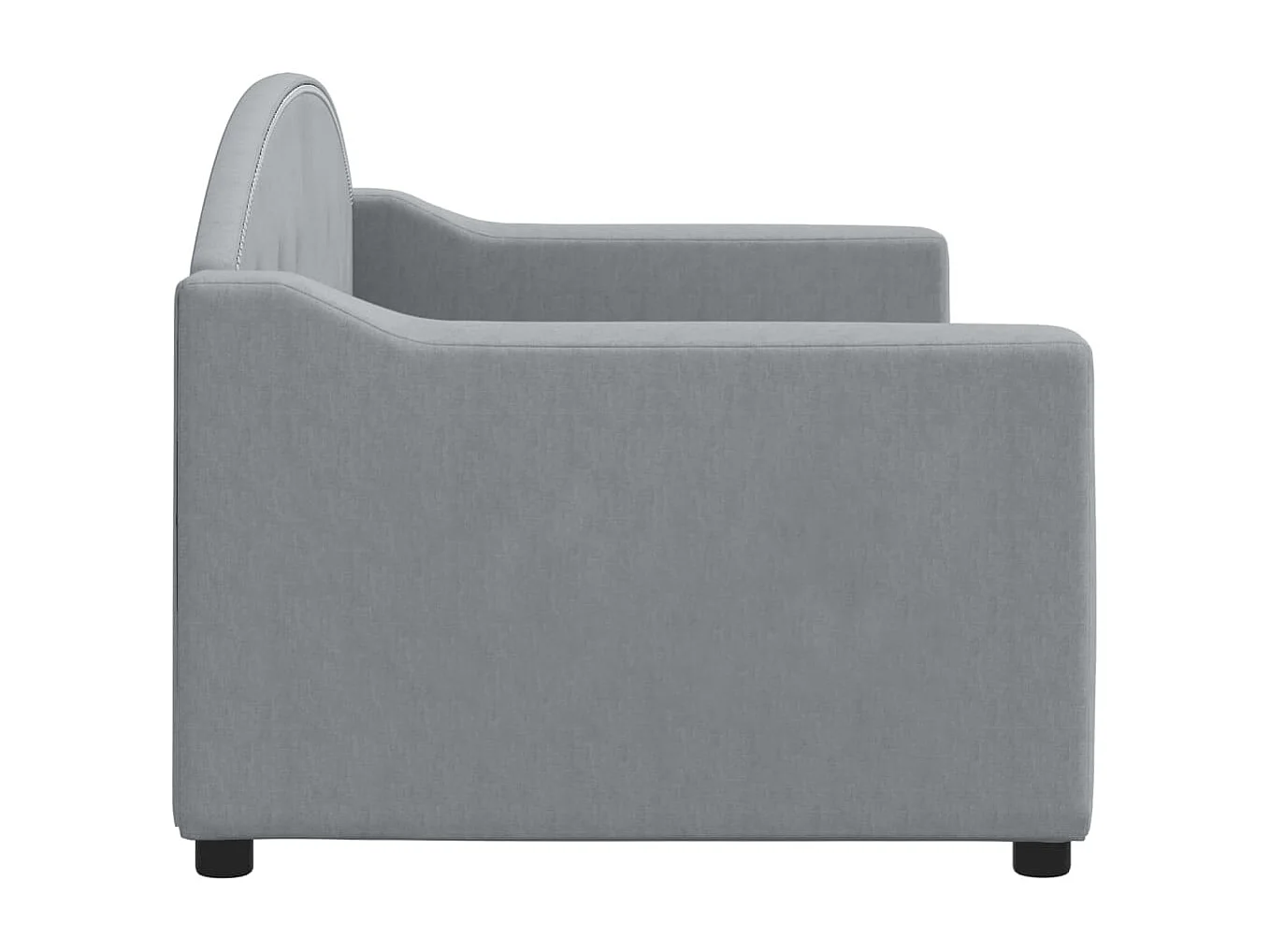 Tagesbett ohne Matratze hellgrau 80x200 cm Stoff