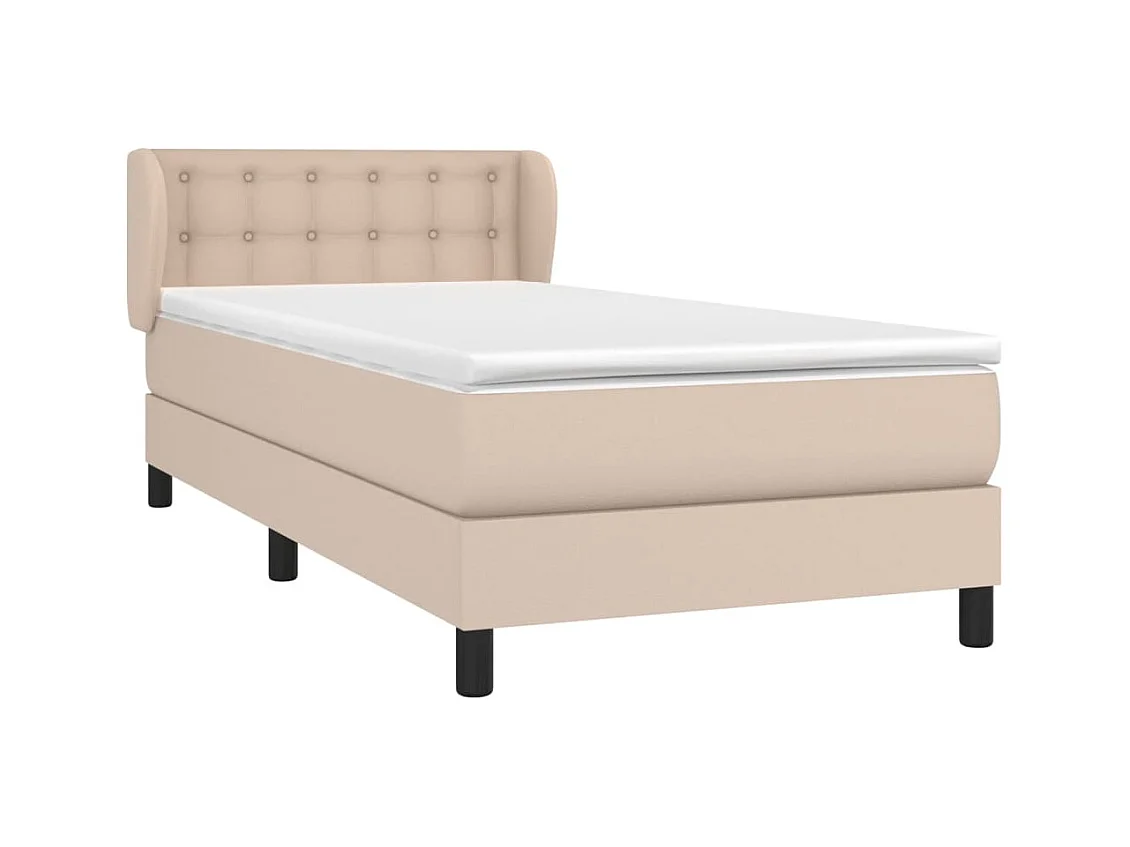 Sommier à lattes de lit avec matelas Cappuccino 100x200 cm