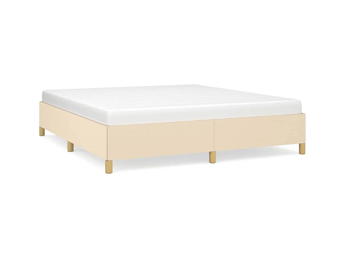 Bedframe zonder matras crème 180x200 cm stof