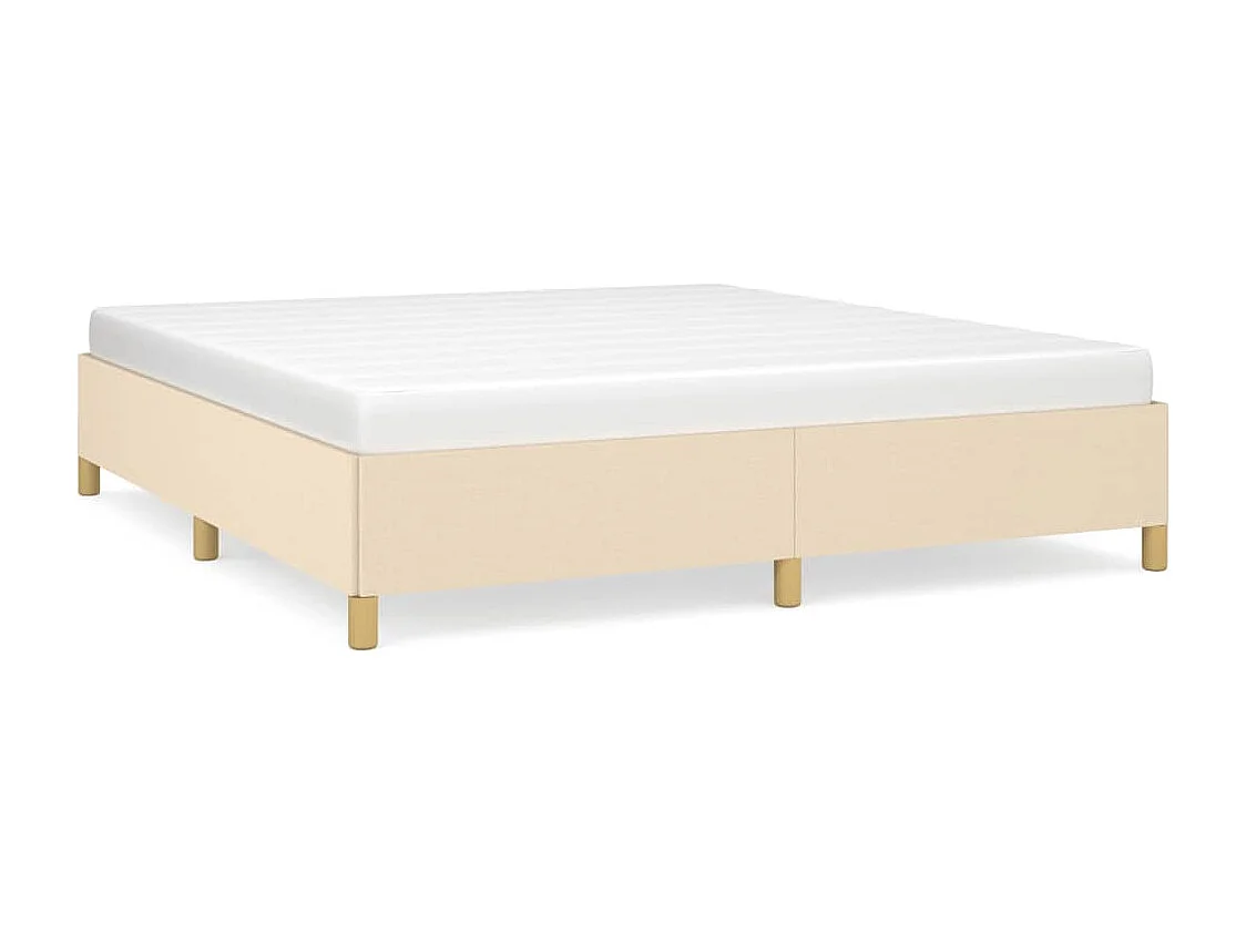 Bedframe zonder matras crème 180x200 cm stof