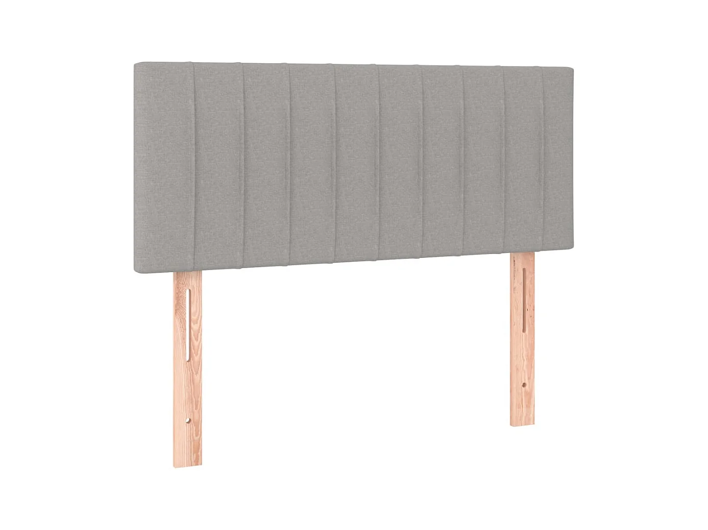 Rete a doghe e materasso Tessuto grigio chiaro 90x190 cm