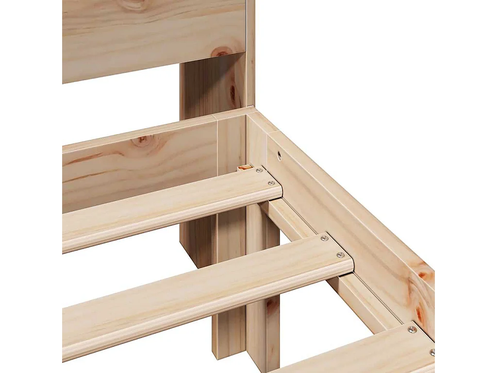 Letto a libreria senza materasso 90x190 cm in legno massello di pino