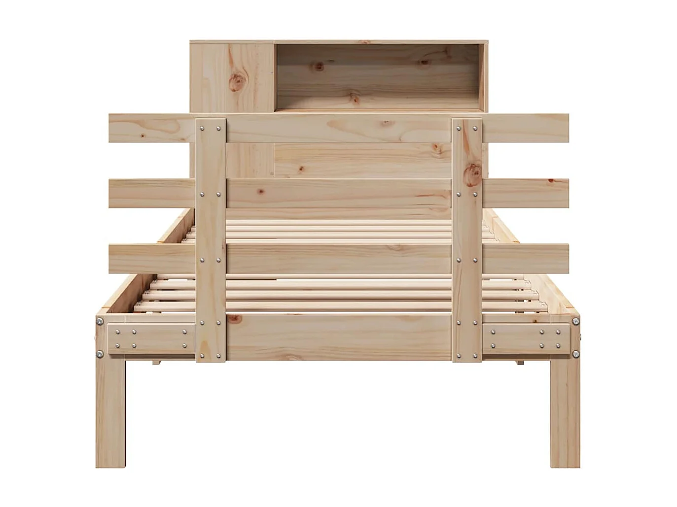 Bibliotheksbett ohne Matratze 90x190 cm Massivholz Kiefer