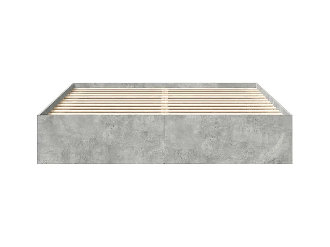 Struttura letto grigio cemento senza materasso 200x200 cm