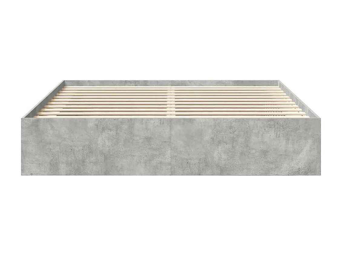 Betongrijs bedframe zonder matras 200x200 cm