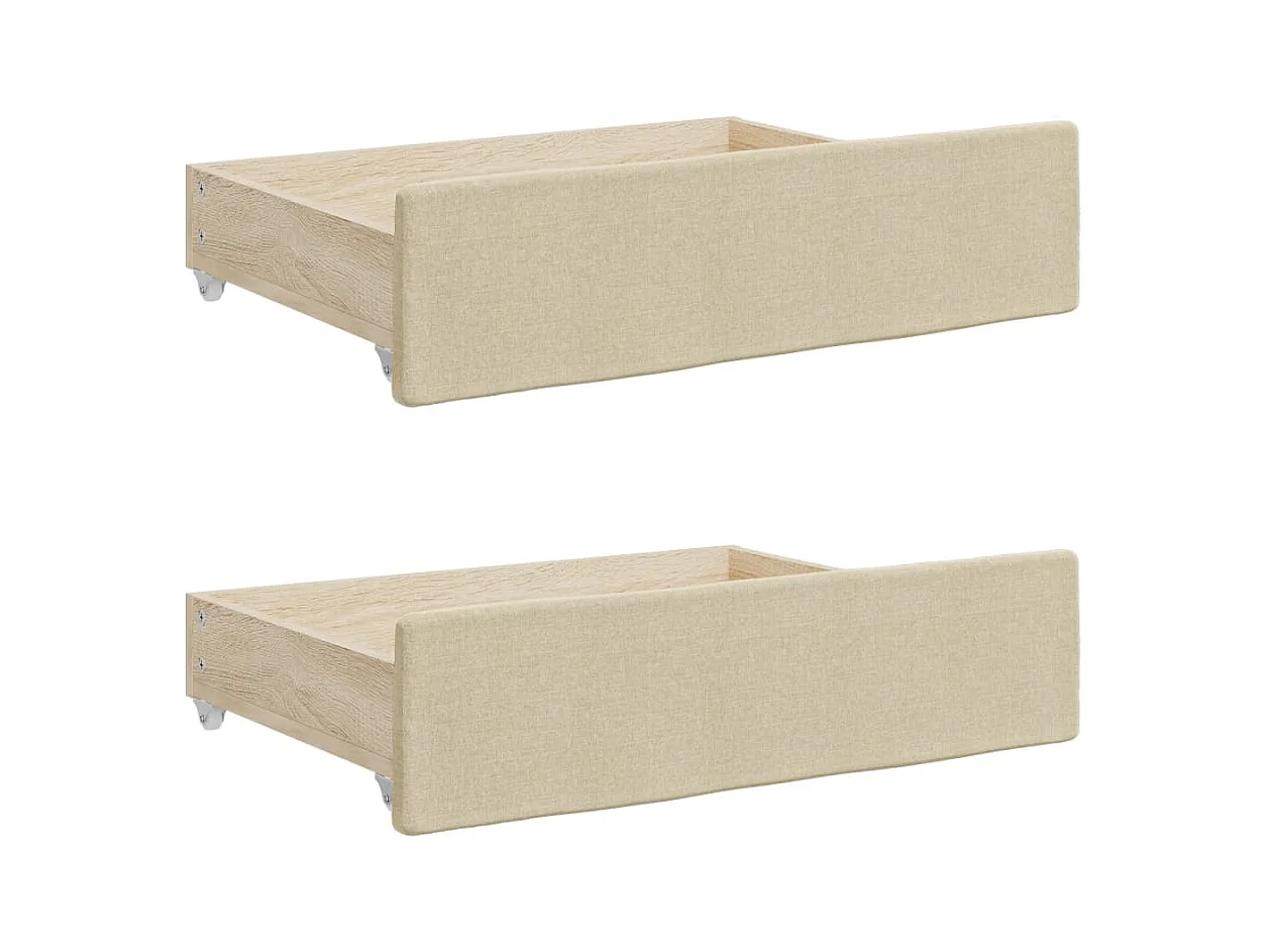 Dagbed met onderschuifbed en lades zonder crème matras 90x200cm