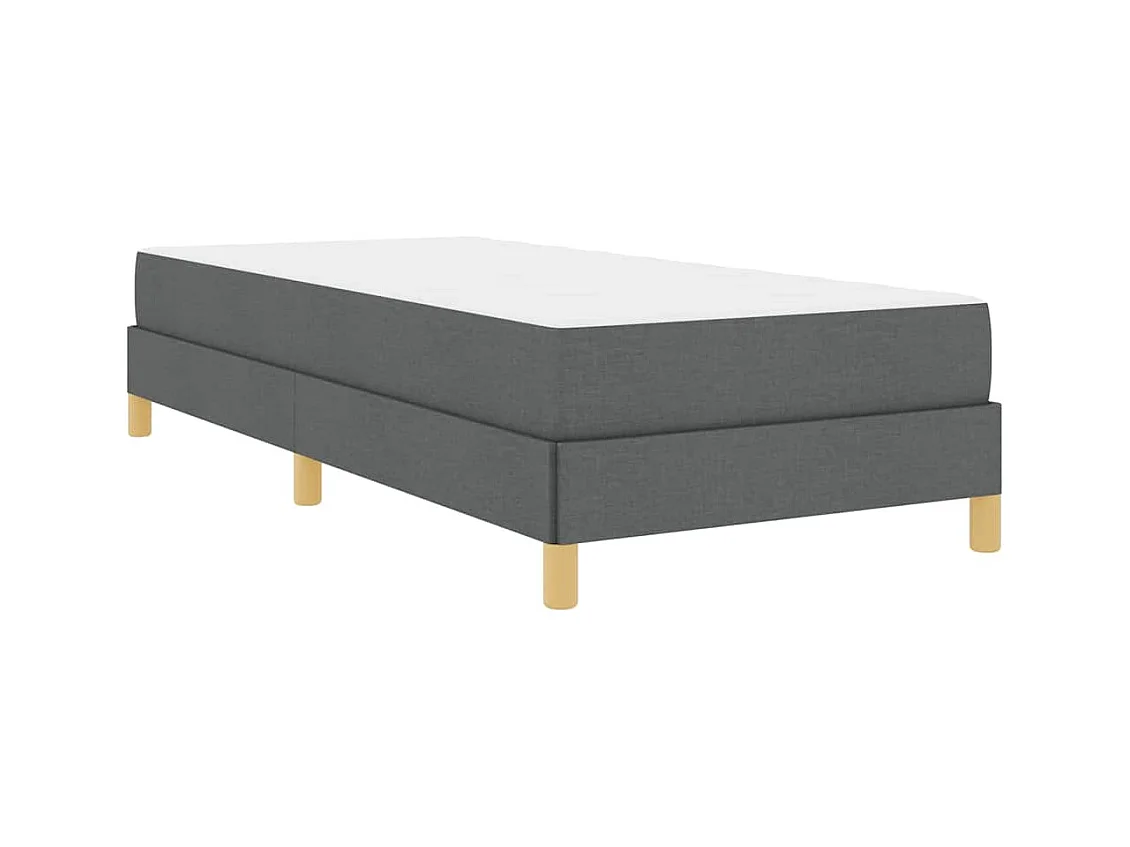 Donkergrijs en bruin boxspringbed 90 x 190 cm