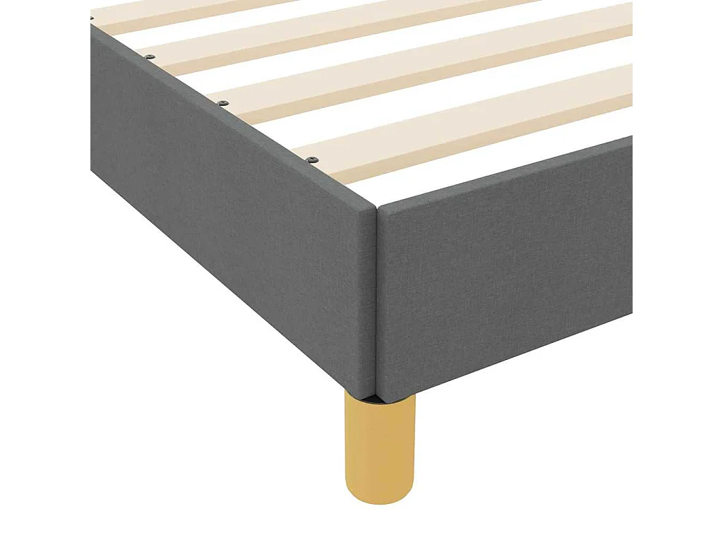 Donkergrijs en bruin boxspringbed 90 x 190 cm