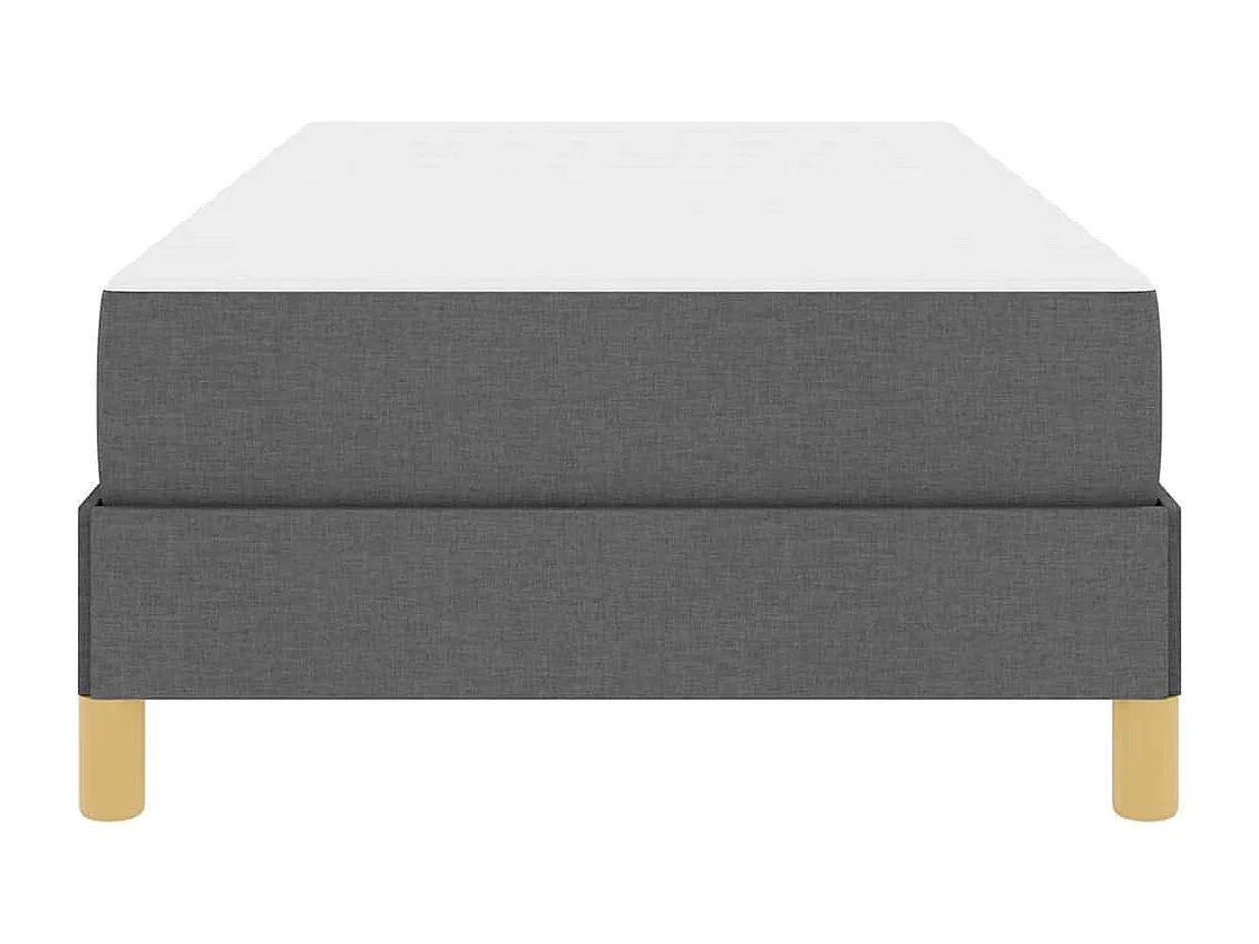 Donkergrijs en bruin boxspringbed 90 x 190 cm