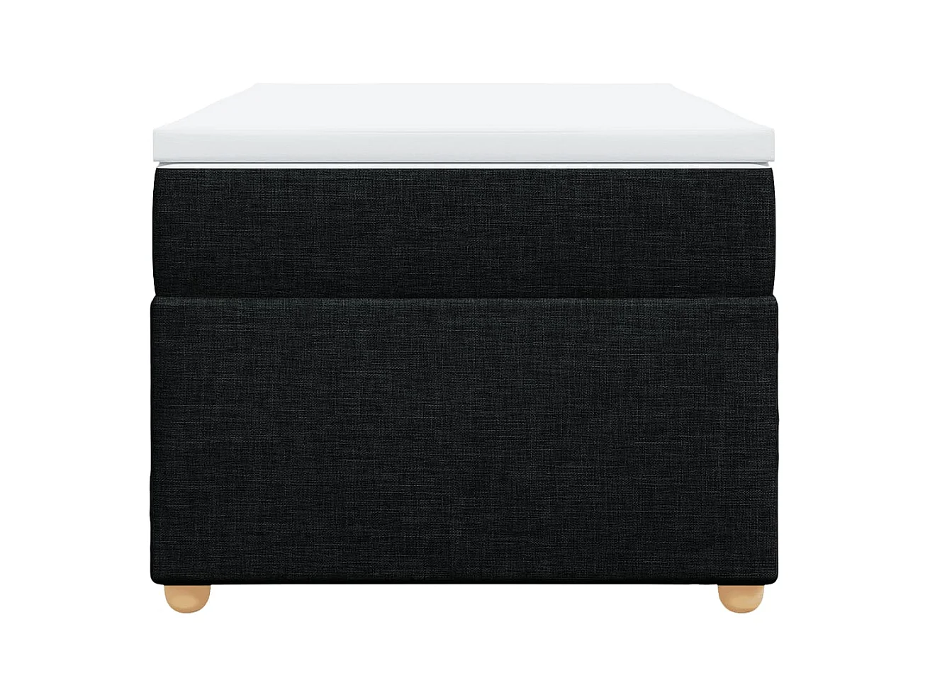 Lattenbodem en matras Zwart 80x200 cm Stof