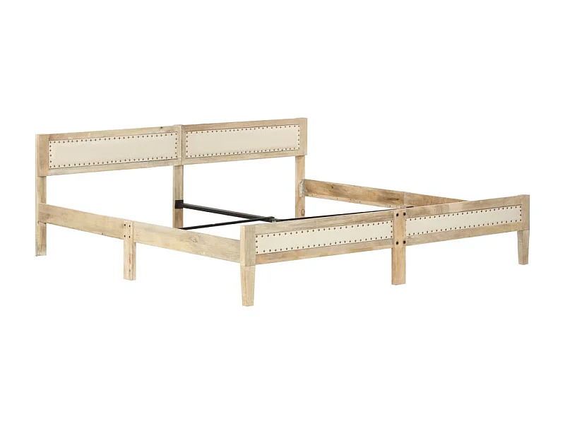 Estructura de cama sin colchón de madera maciza de mango 200 cm