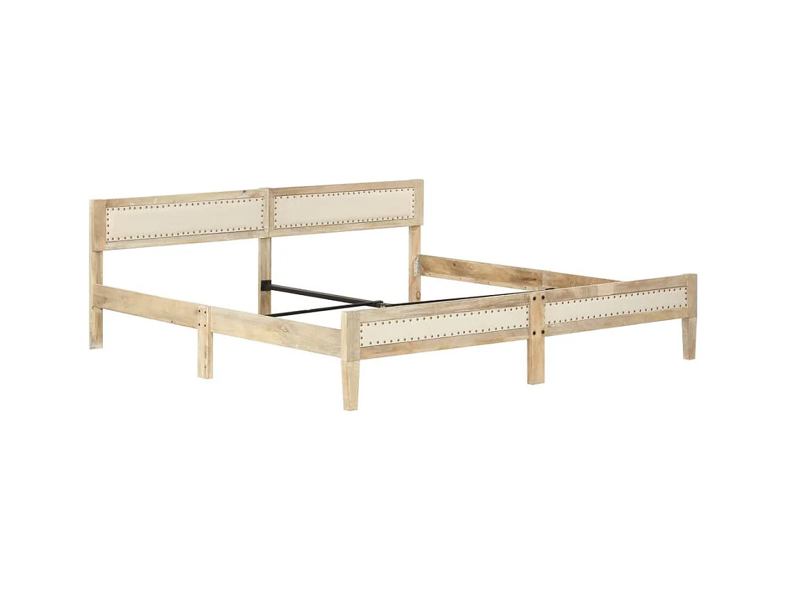 Estructura de cama sin colchón de madera maciza de mango 200 cm
