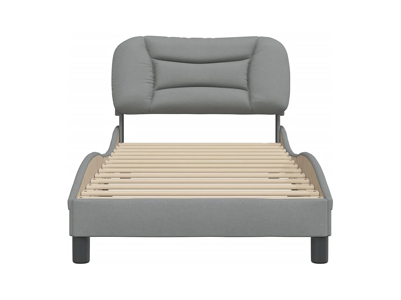 Bedframe zonder matras lichtgrijs 80x200 cm stof