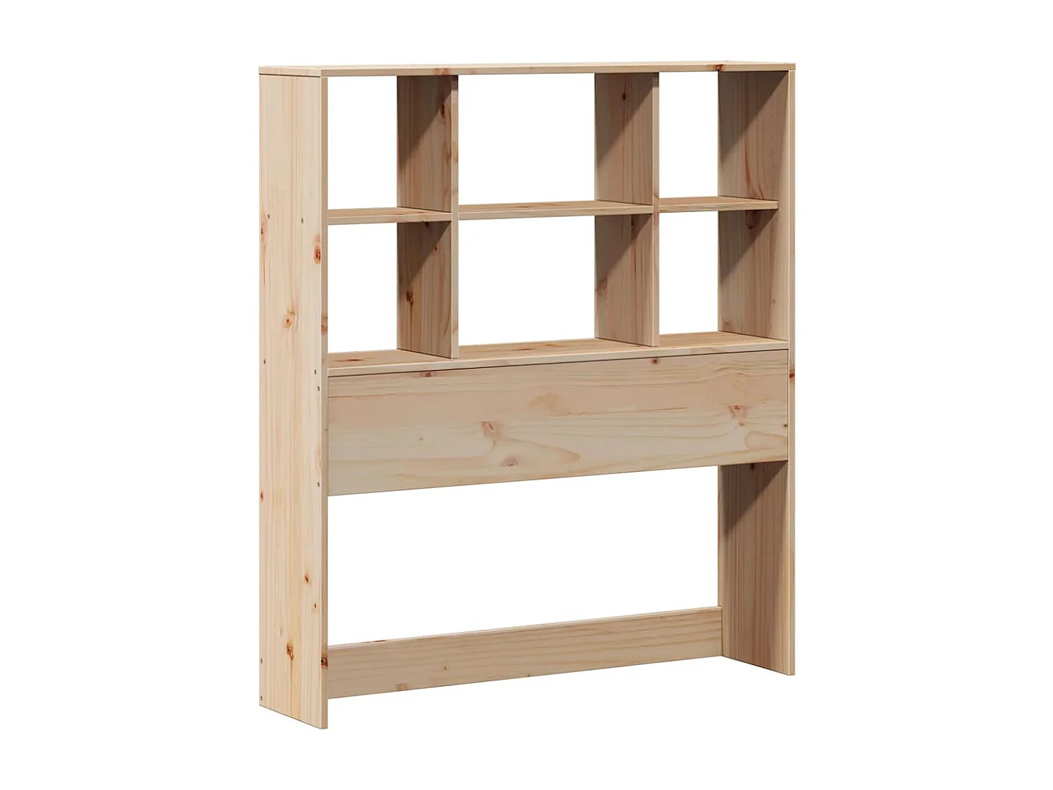 Lit bibliothèque sans matelas 90x190 cm bois de pin massif