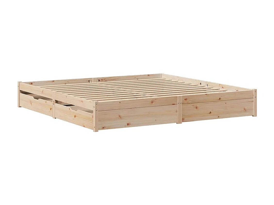 Cadre de lit sans matelas 180x200 cm bois massif de pin