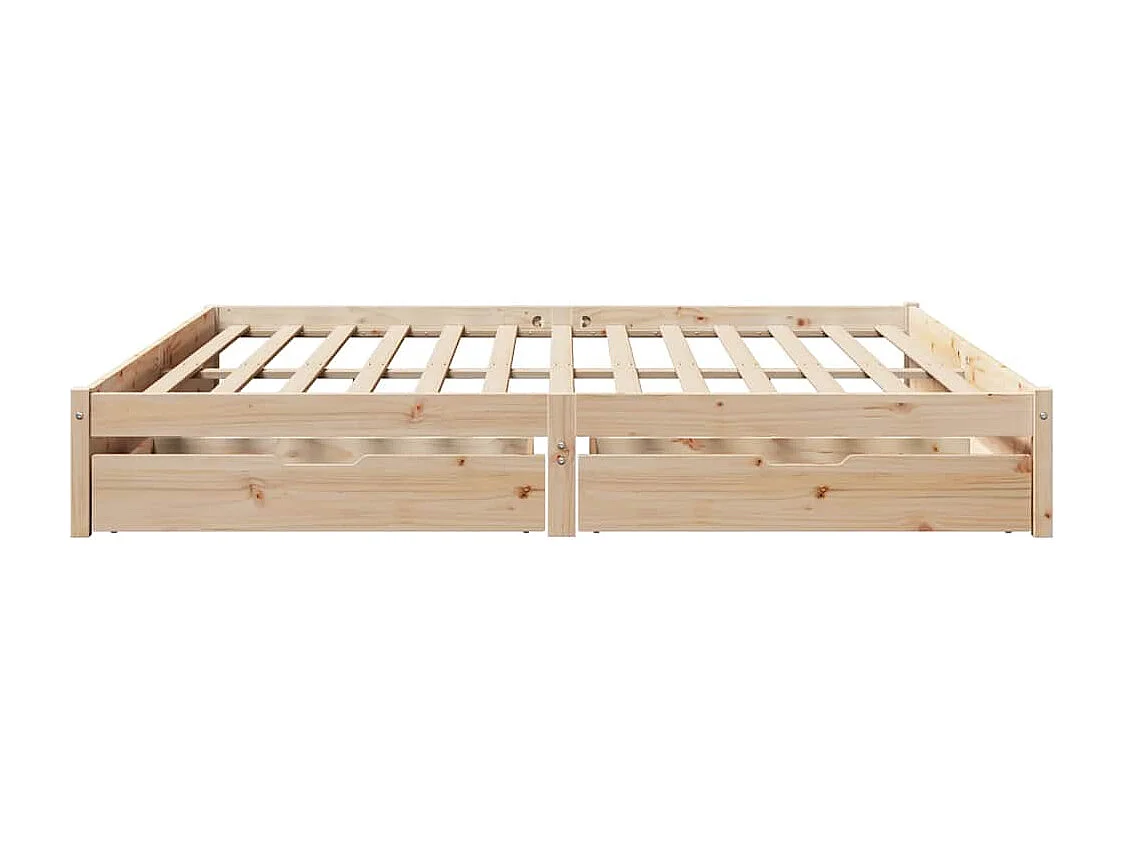 Cadre de lit sans matelas 180x200 cm bois massif de pin