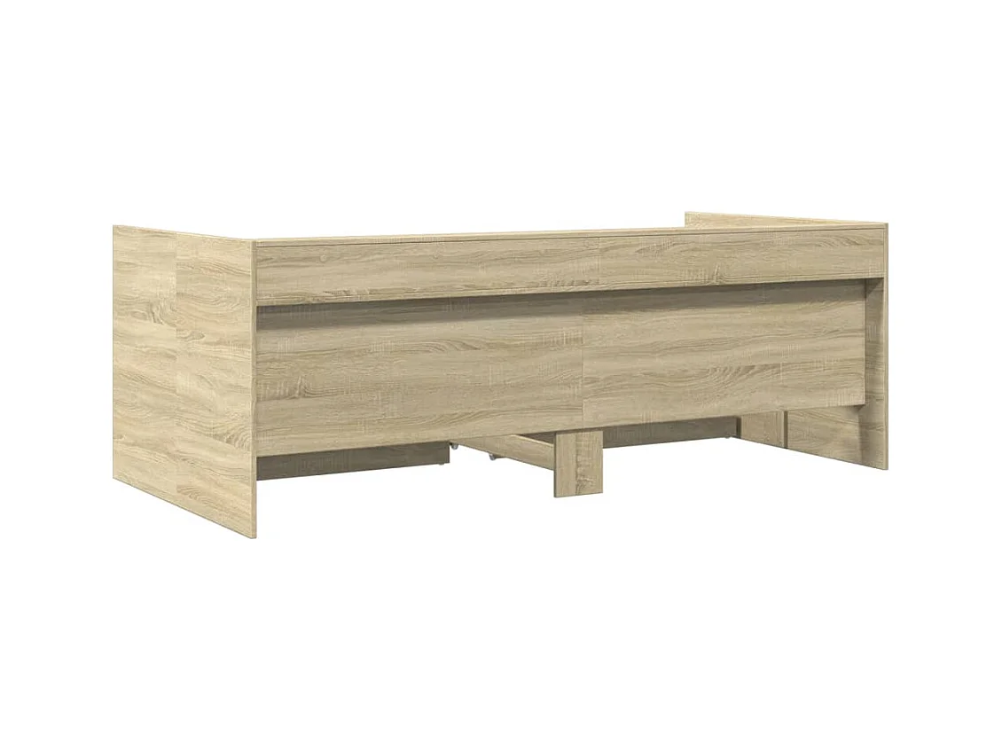 Cama de día con cajones sin colchón roble sonoma 75x190 cm