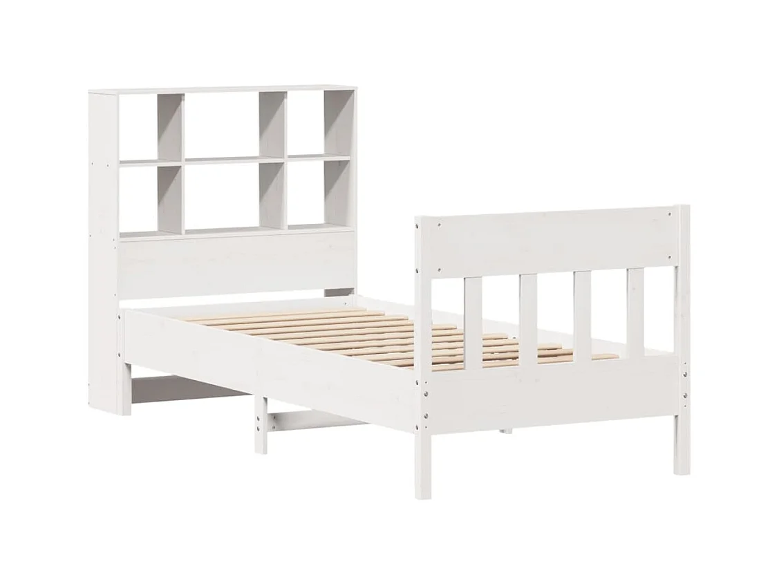 Bedframe zonder matras wit 90x200 cm massief grenenhout