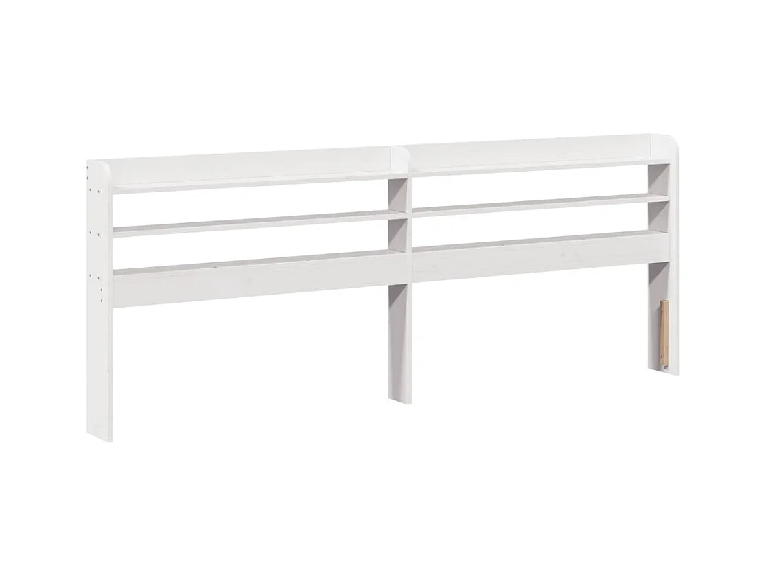 Bedframe met hoofdbord zonder matras wit 200x200 cm