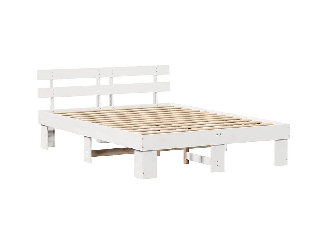 Struttura letto con testiera Bianco 150 x 200 cm