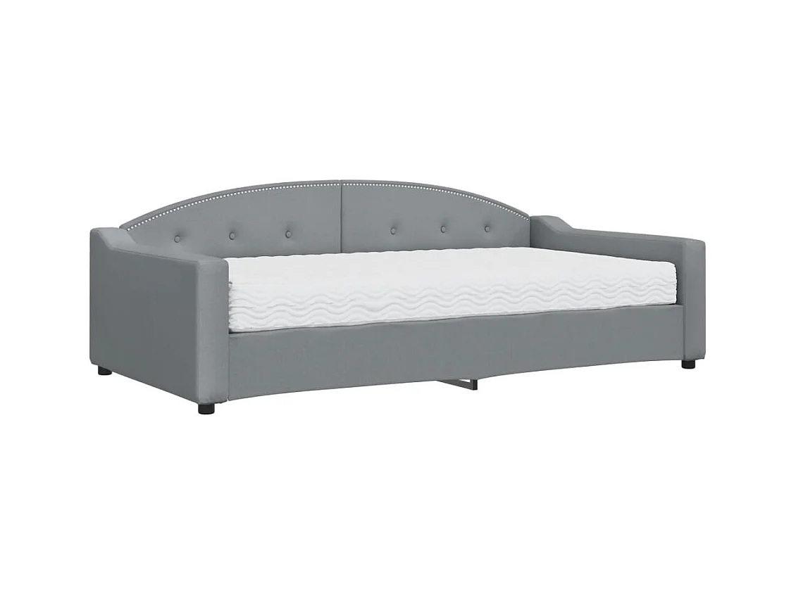 Dagbed met lichtgrijze matras 100x200 cm stof