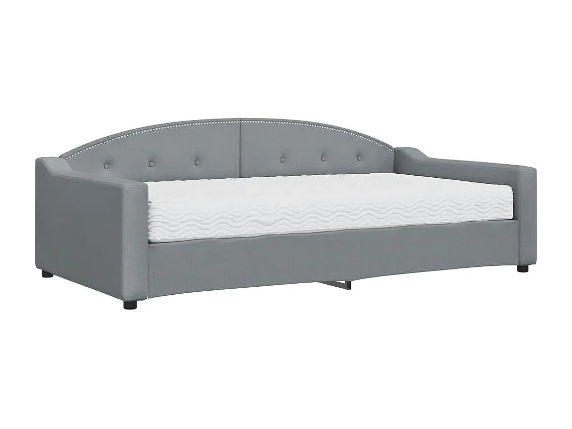 Dagbed met lichtgrijze matras 100x200 cm stof
