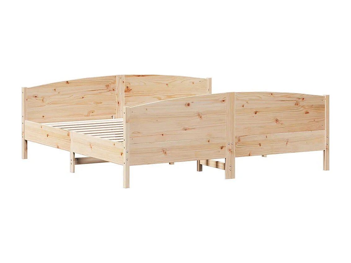 Struttura letto senza materasso 180x200 cm in legno massello di pino