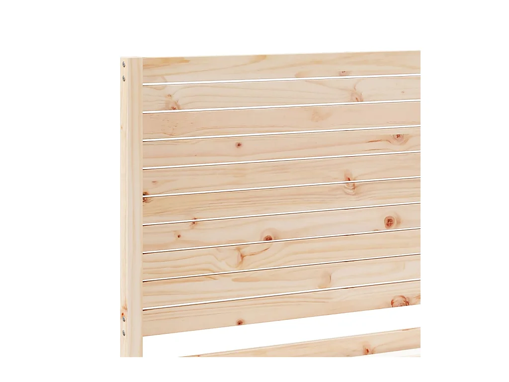 Estructura de cama extra larga sin colchón 160x220 cm madera maciza