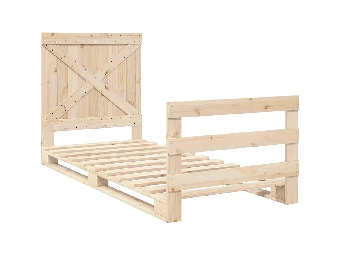 Bedframe zonder matras met hoofdbord 90x200 cm