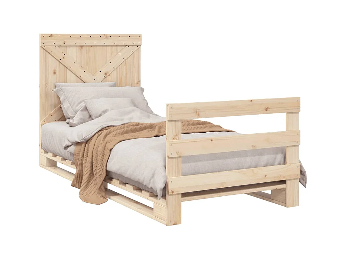 Bedframe zonder matras met hoofdbord 90x200 cm