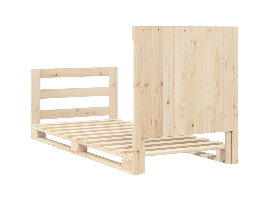 Bedframe zonder matras met hoofdbord 90x200 cm