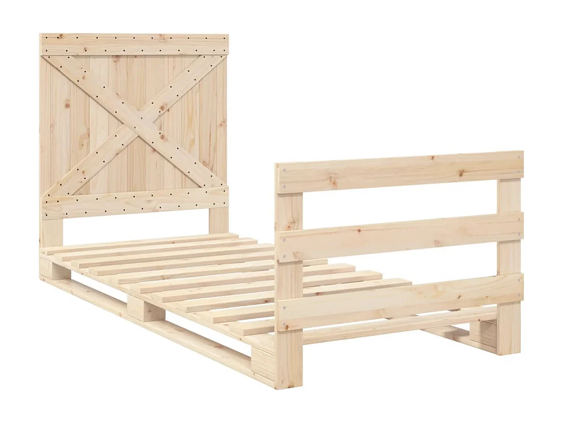 Bettgestell ohne Matratze mit Kopfteil 90x200 cm